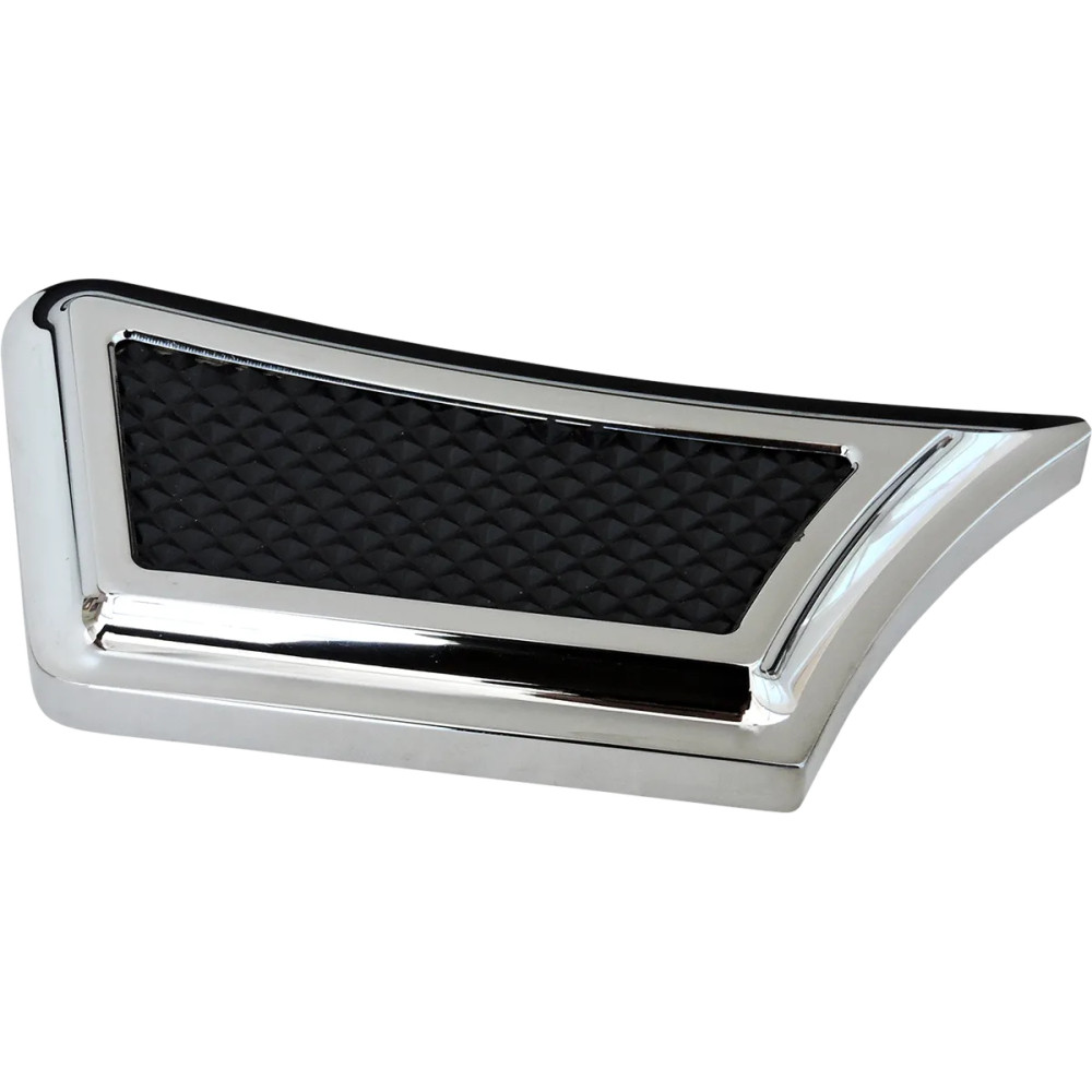 Instigator Rear Brake Pedal Cover — 6061 T-6 billet aluminum, black/chrome