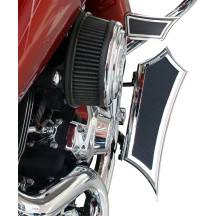Instigator Rear Brake Pedal Cover — 6061 T-6 billet aluminum, black/chrome