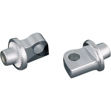 Male-Mount Footpeg Adapters — Chrome, Pair