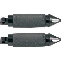 Male Mount Foot Pegs — Black, Folding, Pair