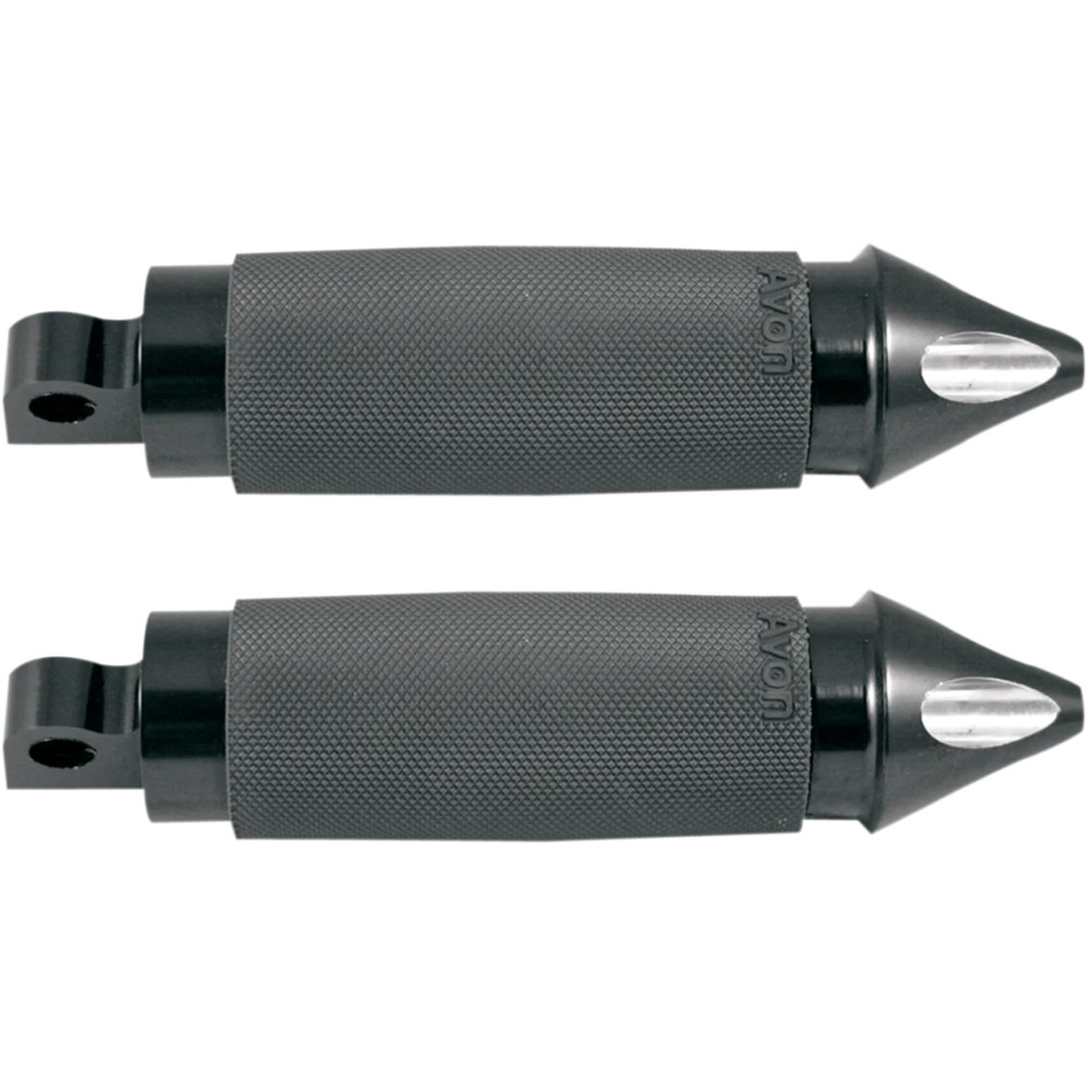 Male Mount Foot Pegs — Black, Folding, Pair