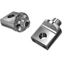 Adaptadores de montaje macho para reposapiés — conductor y pasajero, cromo