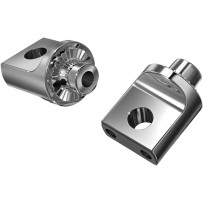 Adaptadores de montaje macho para reposapiés — conductor y pasajero, cromo