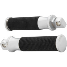 Fusion Male-Mount Foot Pegs — Male mount, left/right, black, chrome