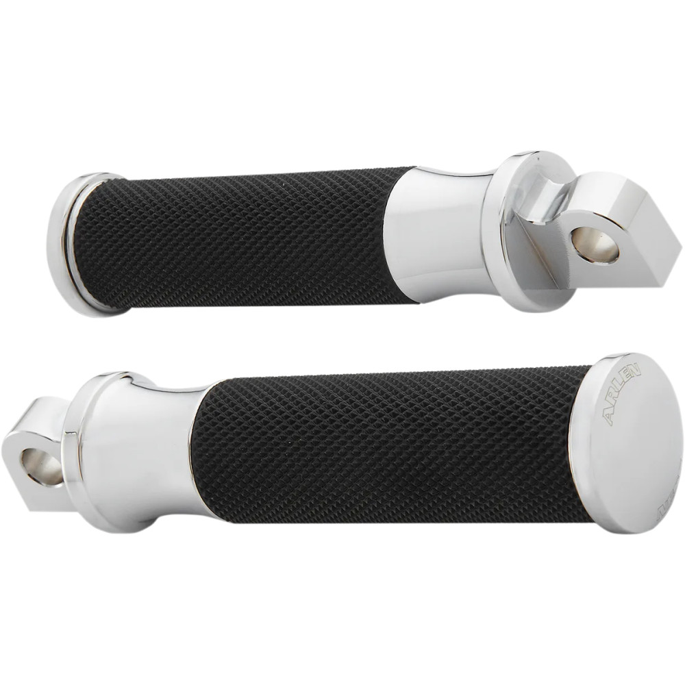 Fusion Male-Mount Foot Pegs — Male mount, left/right, black, chrome