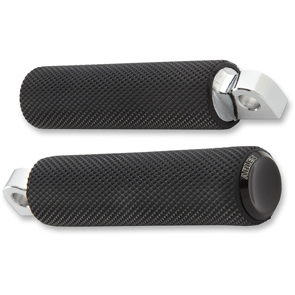 Fusion Male-Mount Foot Pegs — Black/Aluminum, Pair