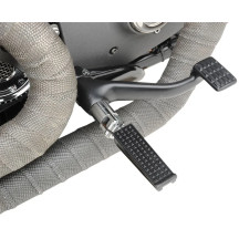 Sanderson Foot Pegs — 1-1/8" x 4", male mount, black