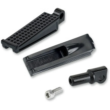 Sanderson Foot Pegs — 1-1/8" x 4", male mount, black