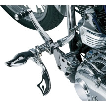 Flamin' Switchblade Pegs — male mount, black & chrome