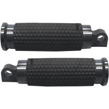 Gel Foot Pegs — Male mount, Black anodized