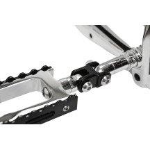 Early-style Foot Peg Mount Adapters — Male mount, Black, Pair