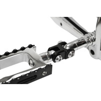 Early-style Foot Peg Mount Adapters — Male mount, Black, Pair