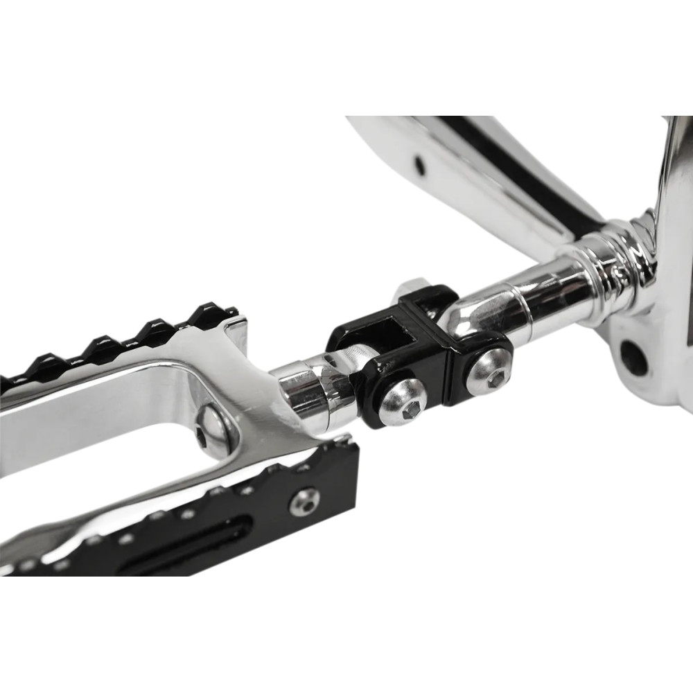 Early-style Foot Peg Mount Adapters — Male mount, Black, Pair