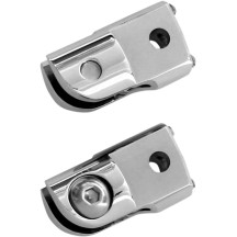 Rear Folding Foot Peg Adapters — 32 mm (1-1/4"), male mount, chrome