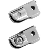Rear Folding Foot Peg Adapters — 32 mm (1-1/4"), male mount, chrome