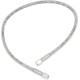Latiguillo de freno universal — 51 cm (20"), acero inoxidable, plateado con recubrimiento transparente, delantero/trasero