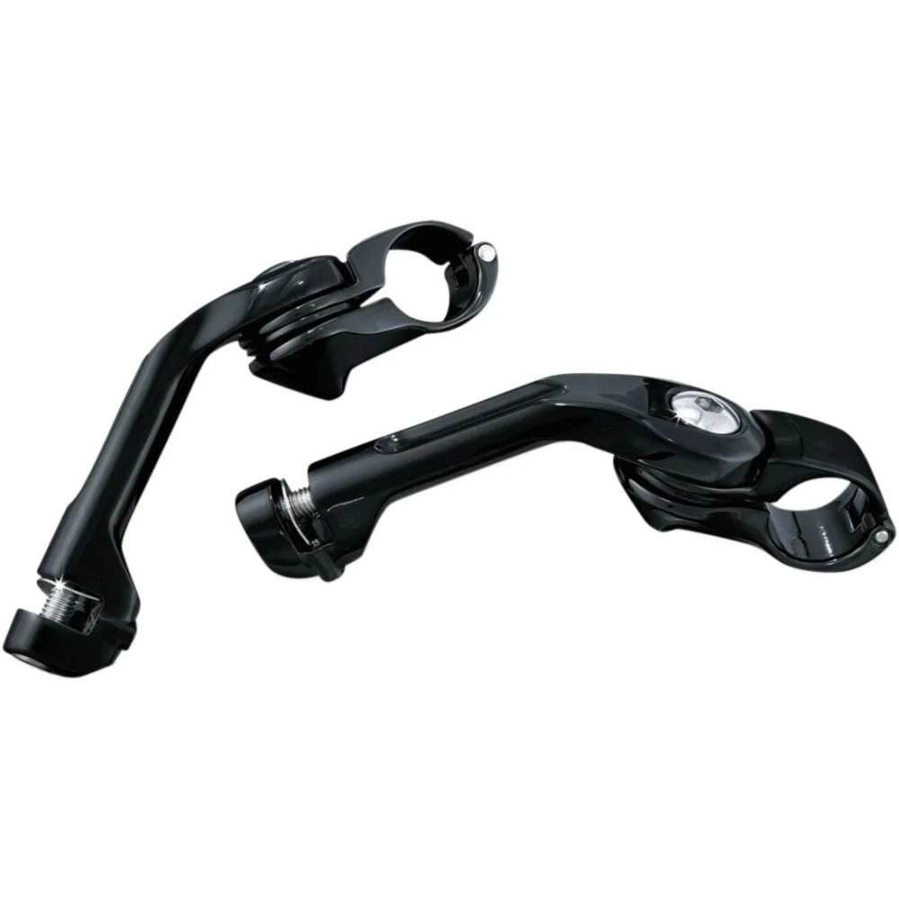 Tour-Tech™ Adjustable Cruise Footpeg Mounts — Long, Black