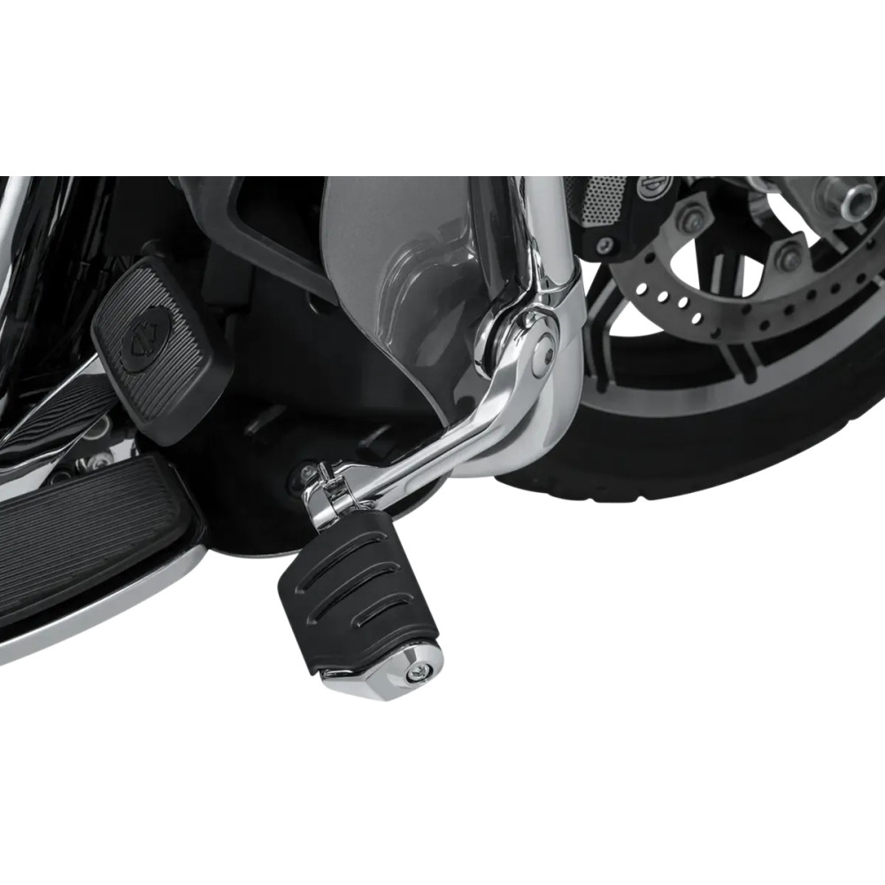 Tour-Tech™ Adjustable Cruise Peg Mounts — fits 1-1/4" engine guards, 15 cm (6"), Black/Chrome