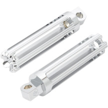 10-Gauge Male-Mount Foot Pegs — 25 mm (1") longer, chrome