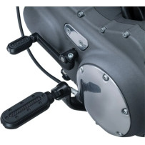 Heavy Industry Foot Pegs — Black, Aluminum, Male mount