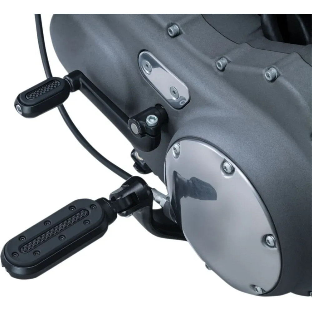 Heavy Industry Foot Pegs — Black, Aluminum, Male mount