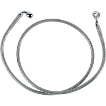 Stainless Steel Brake Line Kit — 104 cm (41"), silver, clear-coated