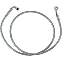 Stainless Steel Brake Line Kit — 104 cm (41"), silver, clear-coated