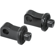 Male-Mount Footpegs Adapter — Splined, Black, Pair