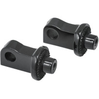 Male-Mount Footpegs Adapter — Splined, Black, Pair