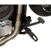 P-54 Reposapiés — 35 mm de ancho, negro anodizado, pasador para Dyna/FXR/XL/Touring