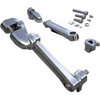 Soportes para estriberas de pasajero — montaje trasero, cromado