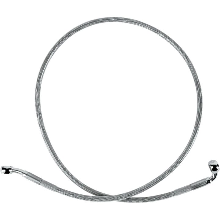 Kit de línea de freno de acero inoxidable — 98.5 cm (38-7/8 in), delantero superior, plateado