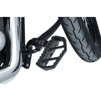 Male-Mount Footpegs Adapter — Black, Pair