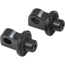 Male-Mount Footpegs Adapter — Black, Pair