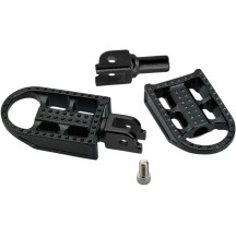 Mushman Foot Pegs — 89 mm (3-1/2"), 54 mm (2-1/8"), Black, female mount