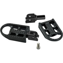 Mushman Foot Pegs — 89 mm (3-1/2"), 54 mm (2-1/8"), Black, female mount