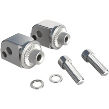Foot Rest Adapters — Chrome, front mount