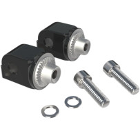 Adaptadores de reposapiés — Pasajero, delantero, negro, cromado