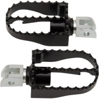 MX-Style Foot Pegs — 8.64 cm length, 58.42 mm width, female mount, adjustable angle, pair