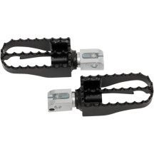 MX-Style Foot Pegs — 8.64 cm length, 58.42 mm width, adjustable angle, female mount