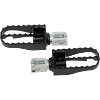MX-Style Foot Pegs — 8.64 cm length, 58.42 mm width, adjustable angle, female mount