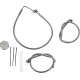Kit de latiguillos de freno de acero inoxidable — 47 cm, 56.5 cm, delantero, superior e inferior