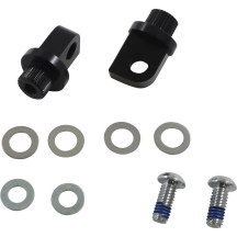 Soporte de reposapiés estriado — Negro, montaje macho, par