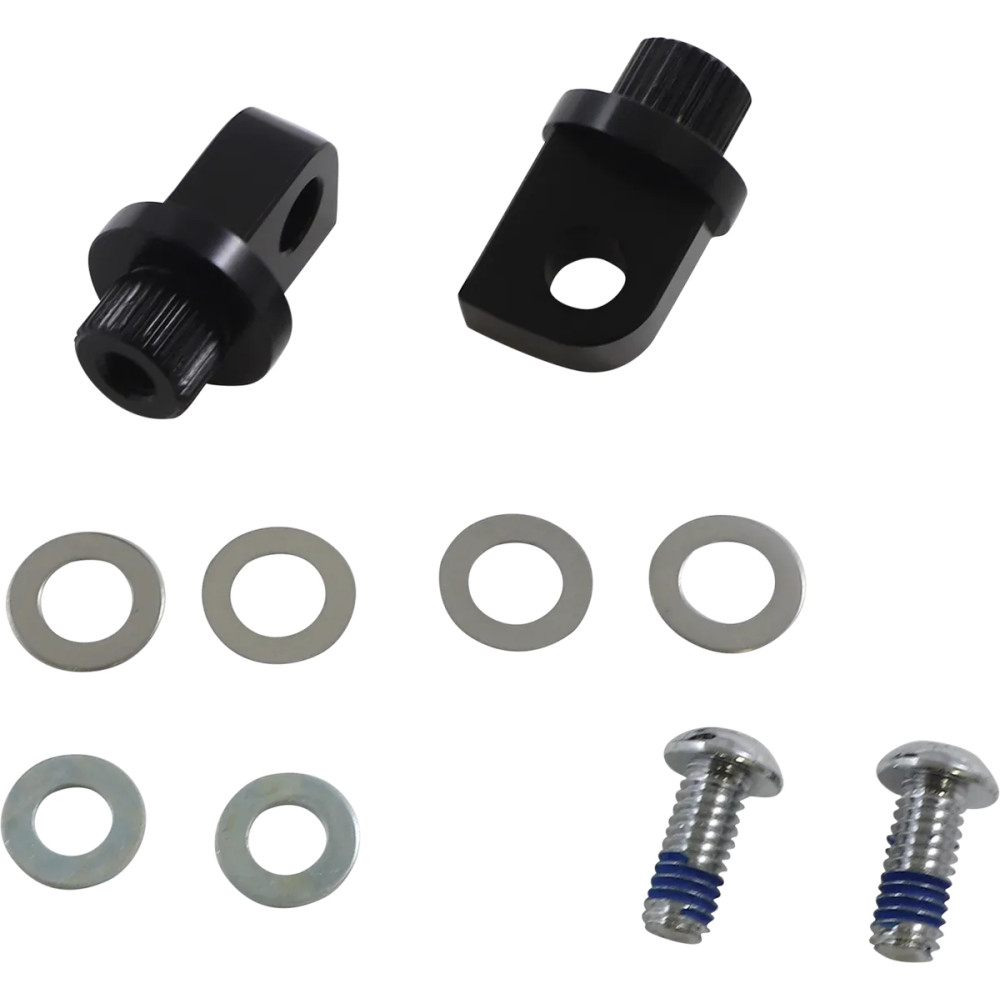 Soporte de reposapiés estriado — Negro, montaje macho, par