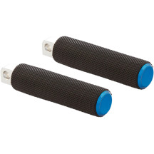 Fusion Male-Mount Footpegs — male mount, black, blue