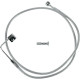 Kit de latiguillos de freno de acero inoxidable — 125.5 cm (49-7/16 in), trasero, plateado barnizado transparente