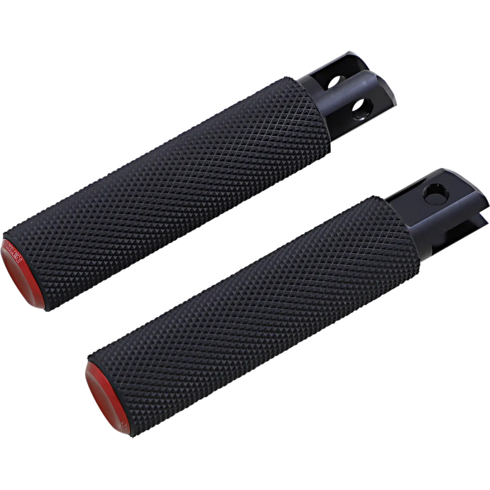 M-Eight Fusion Foot Pegs — 25 mm (1") longer, Black