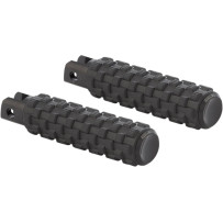 Fusion Male-Mount Foot Pegs — 25.4 mm (1") longer, Black