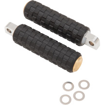 Fusion Male-Mount Foot Pegs — 1 in longer, Black