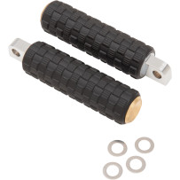 Fusion Male-Mount Foot Pegs — 1 in longer, Black
